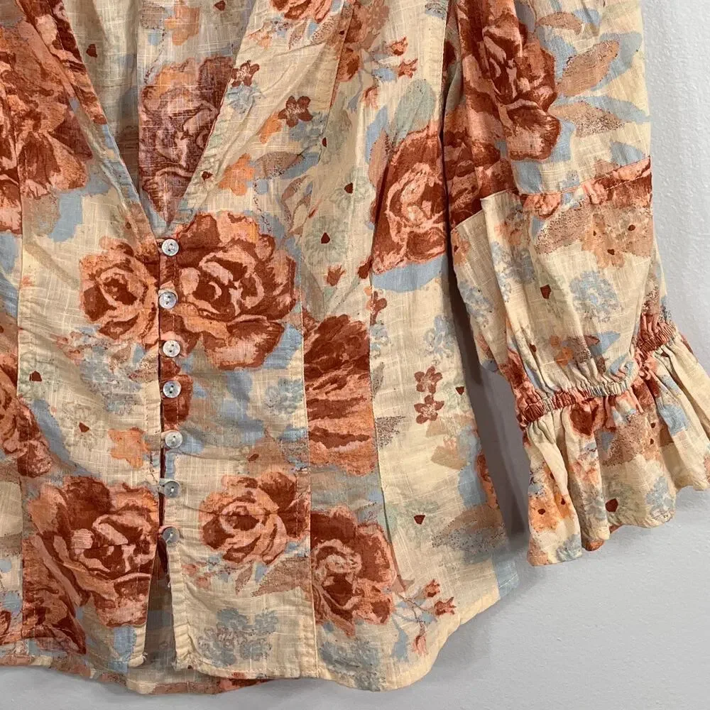 Free People I Found You Print Top Floral